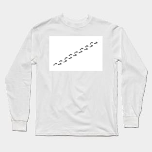 Diagonal rock footprints Long Sleeve T-Shirt